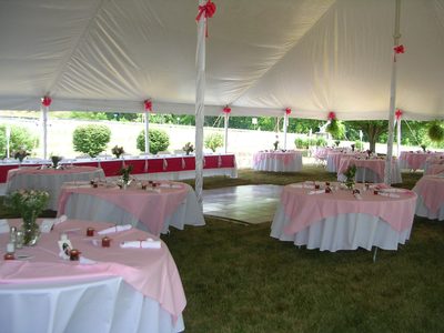 The reception site before everyone arrived.